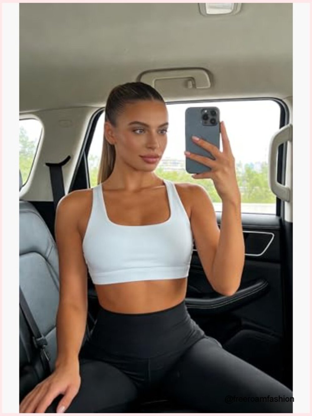 Seamless 2 Piece Workout Set - High Waist Leggings & Sports Bra - Picture 5 of 7